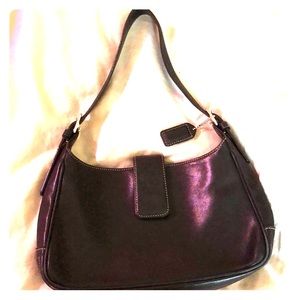 Coach black leather bag